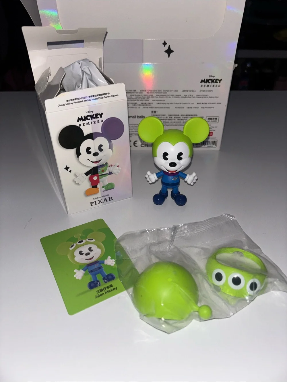 Disney Mickey Remixed Alien Mickey Figure - Green and Blue